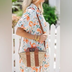 Beach By Matisse The Aloha Cognac Raffia Small Tote Bag Purse